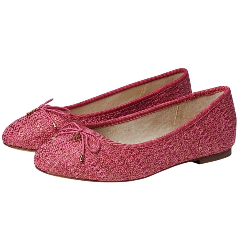 Sam Edelman Kids Felicia Ballet Flats US 1 M EU 32 Pink Vegan Leather NIB